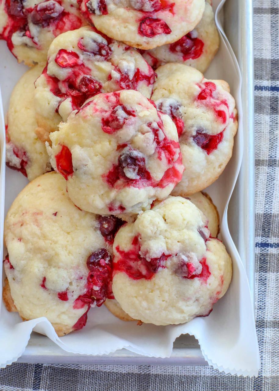 Cranberry Christmas Cookies - Barefeet in the Kitchen