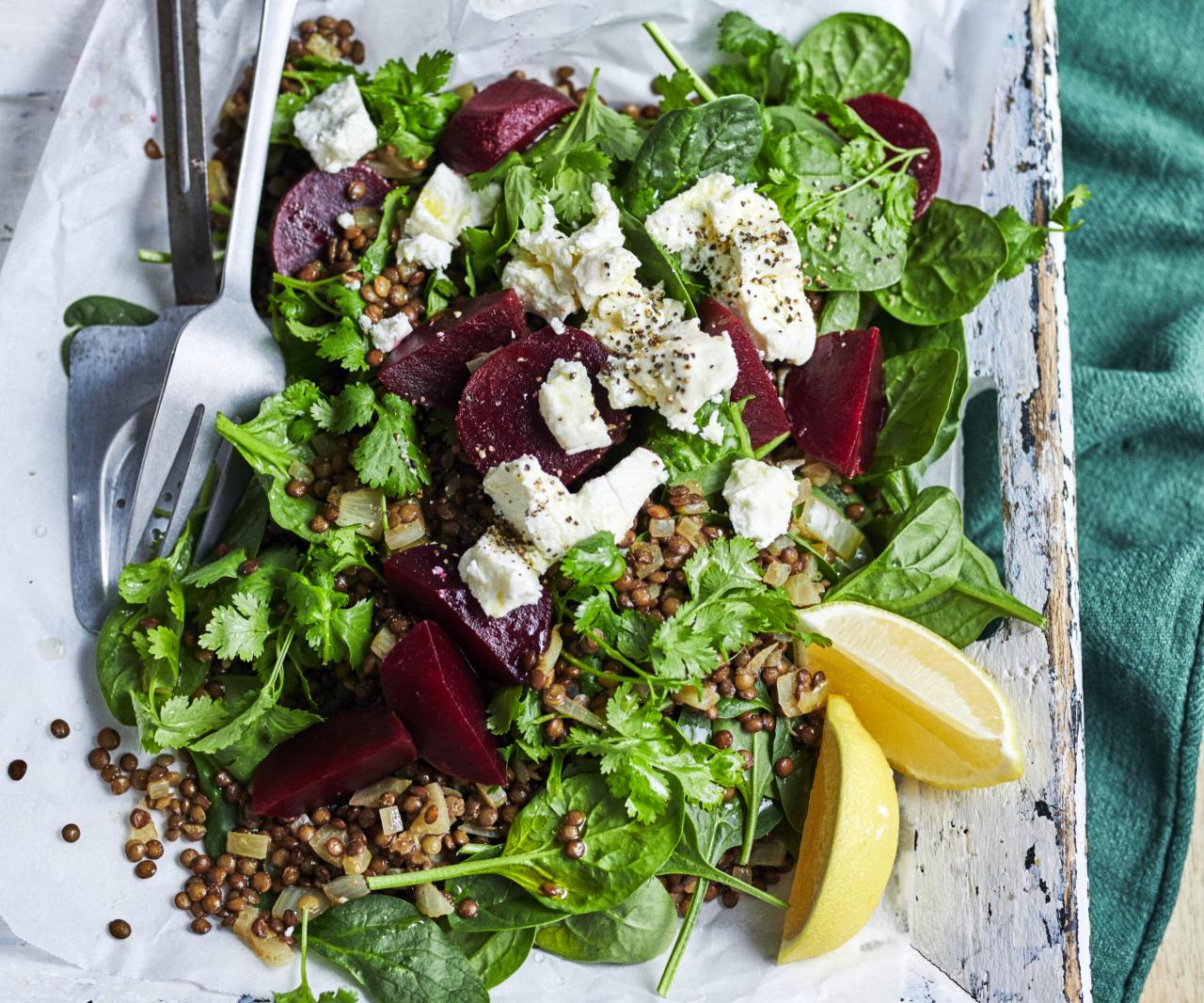 Spiced lentils and beetroot with dill yoghurt | Women's Weekly Food
