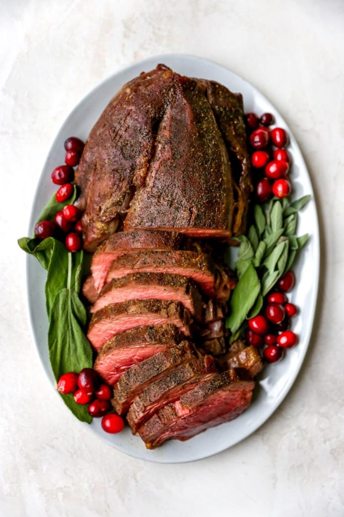 Beef Tenderloin with Red Wine Cranberry Sauce - Yes to Yolks
