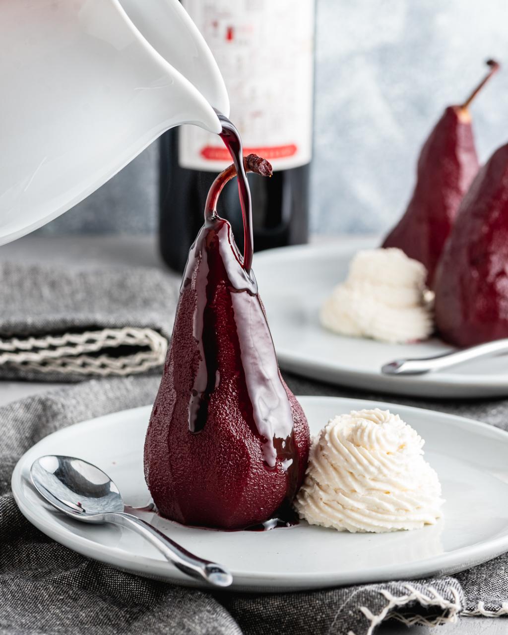 Spiced Red Wine Poached Pears – the kitchen bachelor
