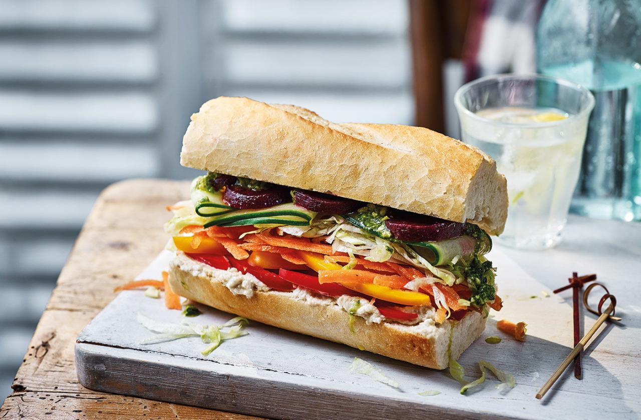 Rainbow Veggie Baguette Recipe | Sandwich Recipes | Tesco Real Food