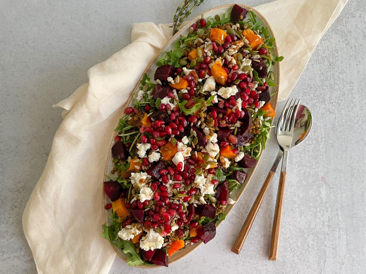 Roasted Beetroot Pumpkin and Lentil Salad | Italian Kitchen Confessions