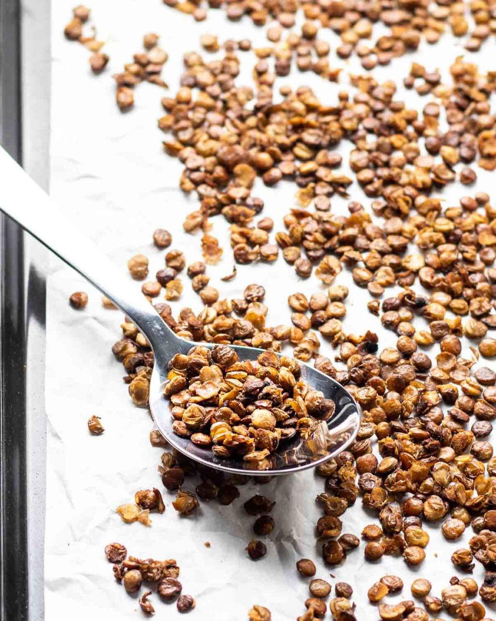Crispy Oven Roasted Lentils – My Plantiful Cooking