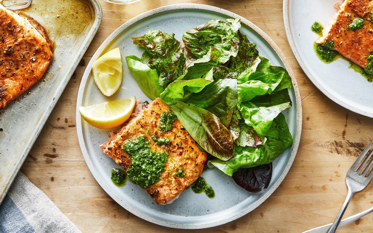 Cumin-Roasted Salmon With Cilantro Sauce Recipe - NYT Cooking